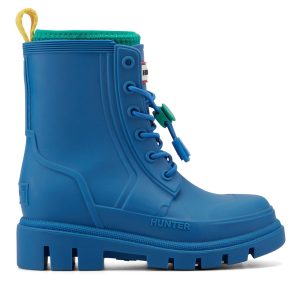 Little Kids Stamp Lace-Up Waterproof Ankle Boots